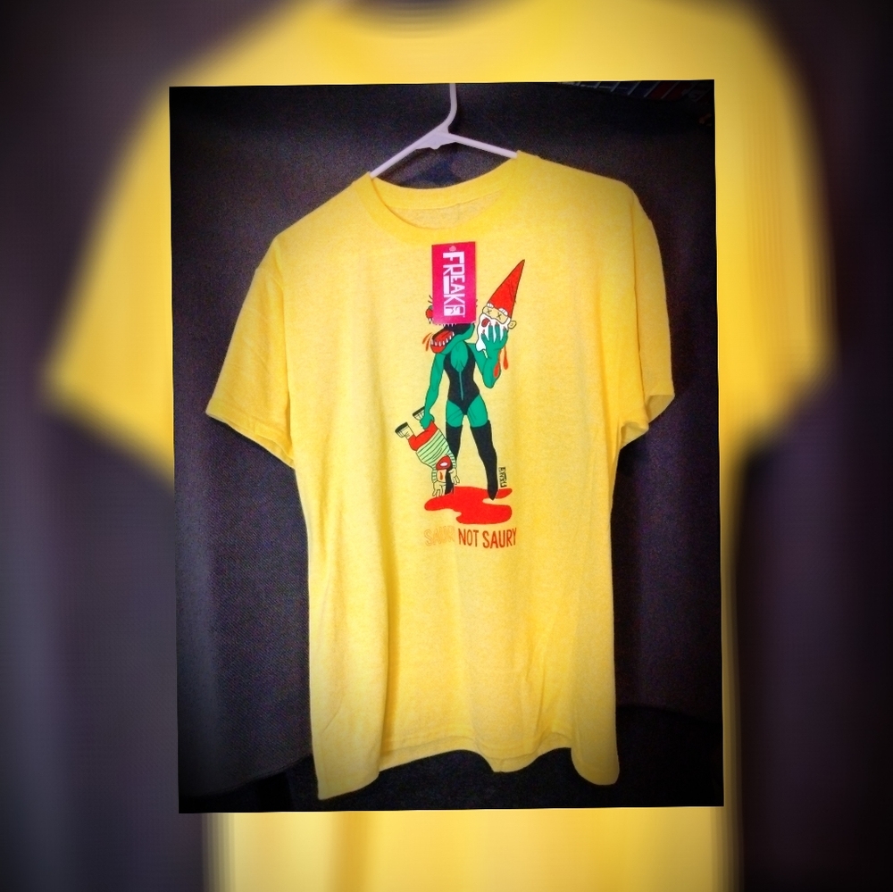 Brand New Freakier T-shirt, size medium, Bright yellow!